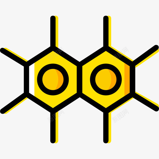 细胞科学9号黄色图标svg_新图网 https://ixintu.com 科学9号 细胞 黄色