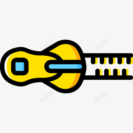 拉链缝纫4黄色图标svg_新图网 https://ixintu.com 拉链 缝纫4 黄色