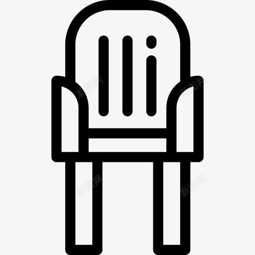 椅子野餐和烧烤直系图标svg_新图网 https://ixintu.com 椅子 直系 野餐和烧烤