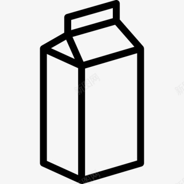牛奶食品饮料线性图标图标