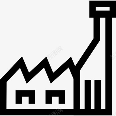 工厂工厂机械图标集合线性图标