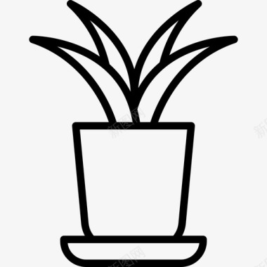 植物家具线状图标图标