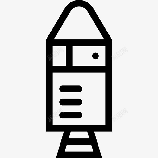 太空船太空与科学线性图标svg_新图网 https://ixintu.com 太空与科学 太空船 线性