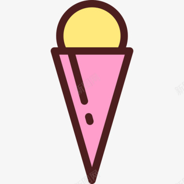 冰淇淋游乐场2线性颜色图标图标