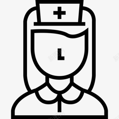 护士健康和医学3直系图标图标