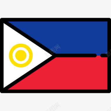 菲律宾旗帜收藏矩形图标图标