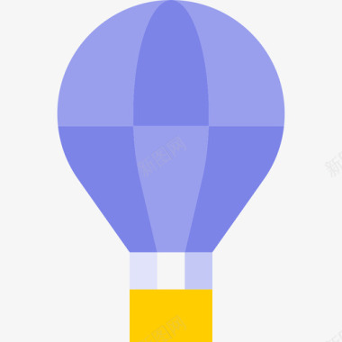 热气球运输装置扁平图标图标
