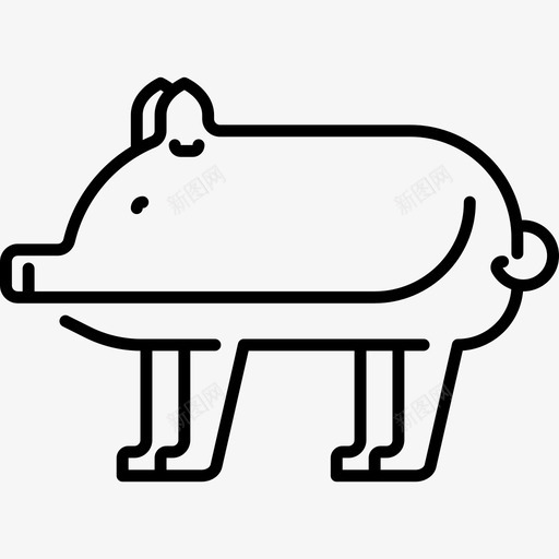猪动物21直系图标svg_新图网 https://ixintu.com 动物21 猪 直系