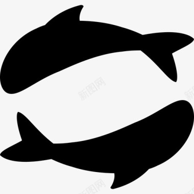 鱼动物帆船图标图标