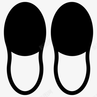 家拖鞋按摩符号图标图标