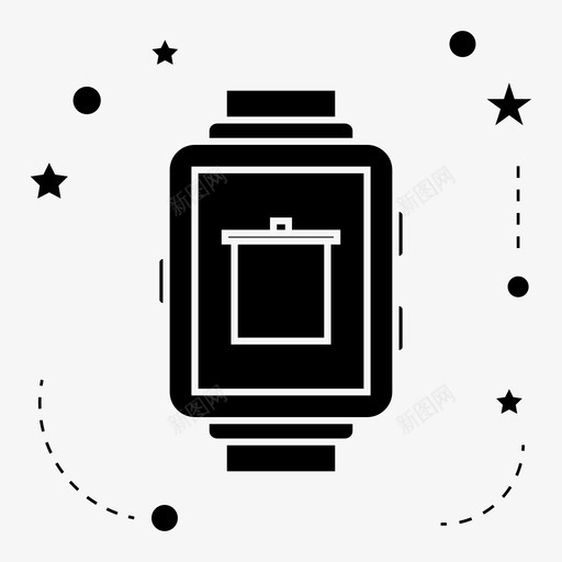 垃圾设备技术图标svg_新图网 https://ixintu.com 垃圾 手表 技术 智能手表 设备