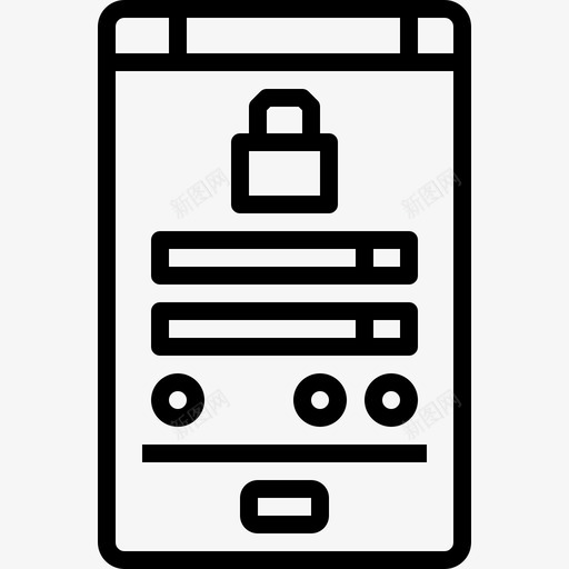 移动应用程序登录安全图标svg_新图网 https://ixintu.com 安全 智能手机 智能手机功能 登录 移动应用程序