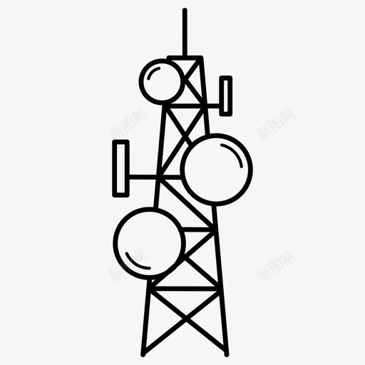电信广播塔台图标svg_新图网 https://ixintu.com 塔台 广播 无线 电信