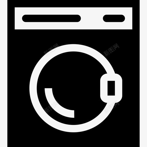 洗衣机小黑图标svg_新图网 https://ixintu.com 小黑 洗衣机