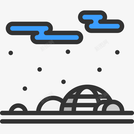 冰屋风景线颜色线颜色图标svg_新图网 https://ixintu.com 冰屋 线颜色 风景线颜色