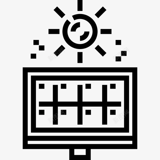 太阳能生态学16线性图标svg_新图网 https://ixintu.com 太阳能 生态学16 线性