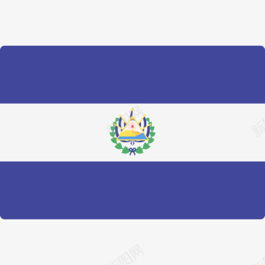萨尔瓦多国际旗帜长方形图标图标