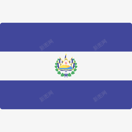 萨尔瓦多国际旗帜长方形图标svg_新图网 https://ixintu.com 国际旗帜 萨尔瓦多 长方形