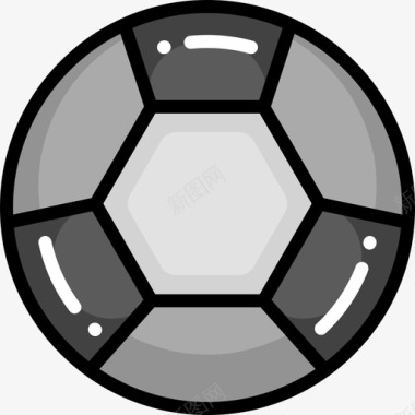 足球运动器材3线性颜色图标图标