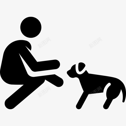 训练狗训练狗的象形图填充图标svg_新图网 https://ixintu.com 填充 训练狗 训练狗的象形图