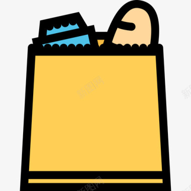 购物袋2号店彩色图标图标