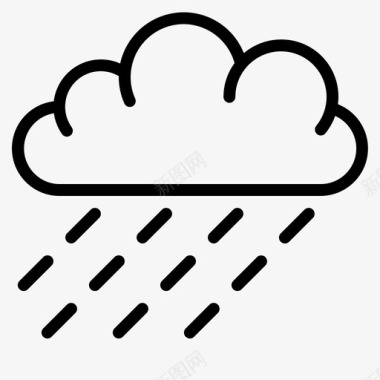 雨滴自然图标图标