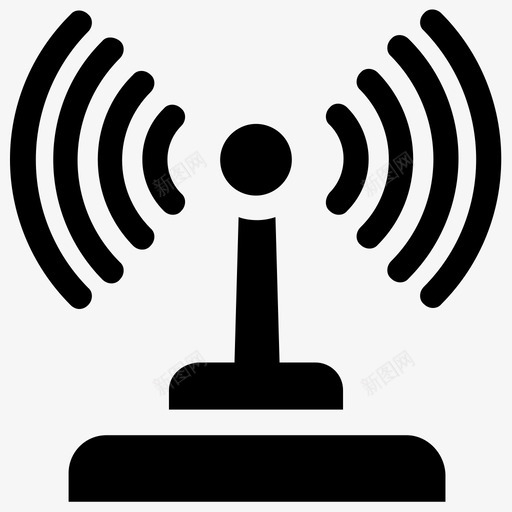 wifi天线热点wifi区域图标svg_新图网 https://ixintu.com wifi区域 wifi天线 技术字形图标 无线互联网 无线网络 热点