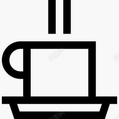 杯子咖啡店6直线型图标图标
