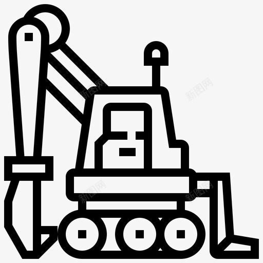 挖掘机车紧凑型运输图标svg_新图网 https://ixintu.com 工程车辆生产线 挖掘机车 紧凑型 车辆 运输