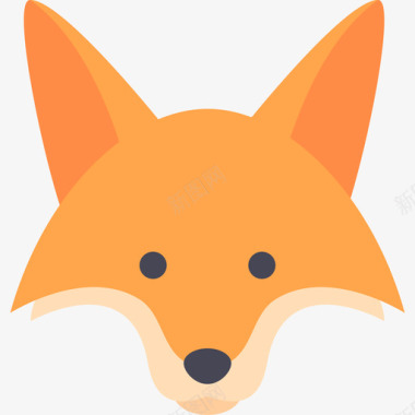 狐狸动物19扁平图标图标
