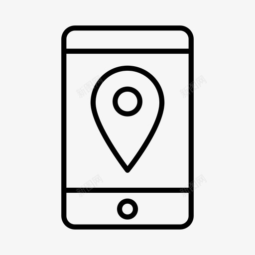 手机地图移动地图导航图标svg_新图网 https://ixintu.com 寻路 导航 手机地图 移动地图