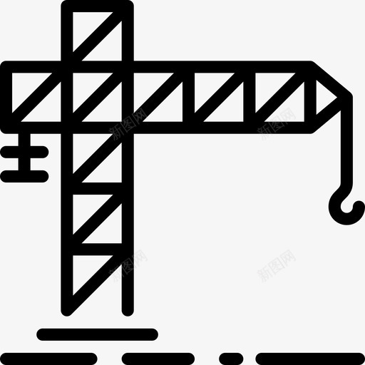 结构2直线起重机图标svg_新图网 https://ixintu.com 结构2直线起重机