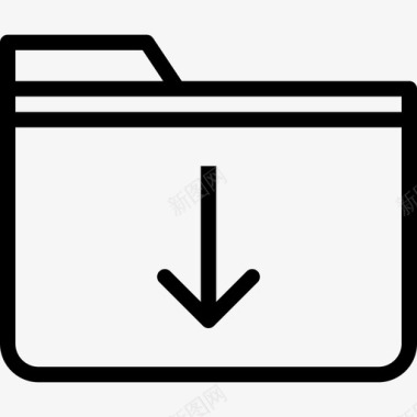 文件夹文件格式线性图标图标