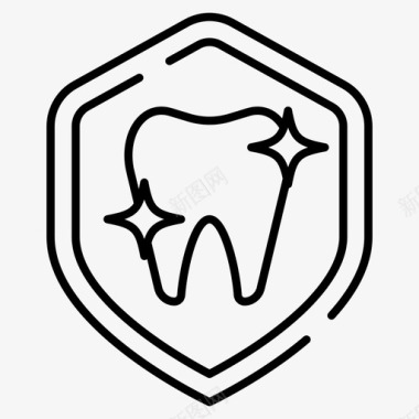 牙齿保护牙齿健康图标图标
