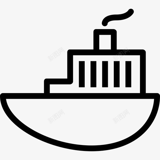 船舶旅行运输直线运输图标svg_新图网 https://ixintu.com 旅行运输 直线运输 船舶