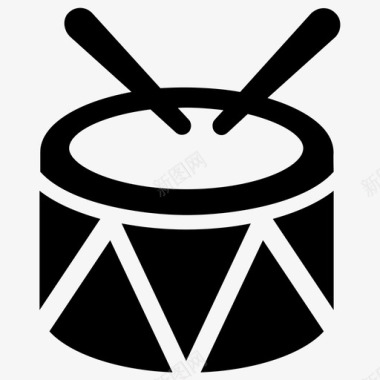 鼓djembe乐器图标图标