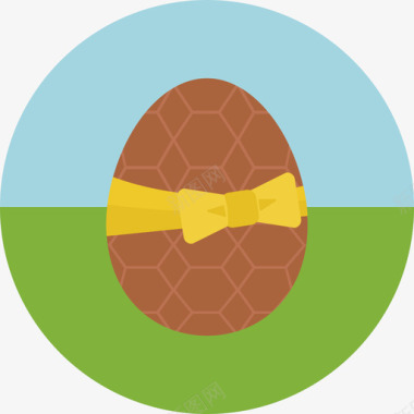 复活节彩蛋复活节2圆形扁平图标图标