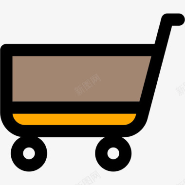 购物车电子商务套装2线性颜色图标图标