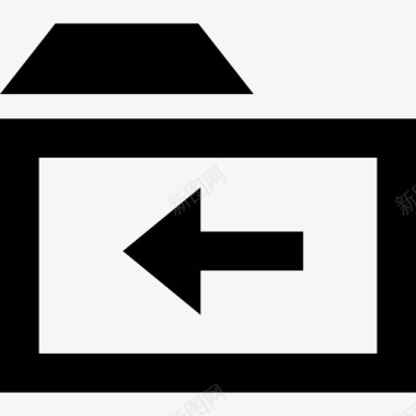 文件夹导航标志符号线性图标图标