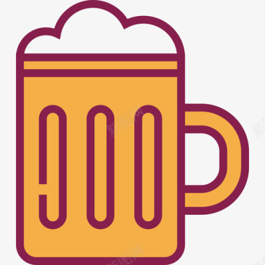 啤酒生日派对8原色图标图标