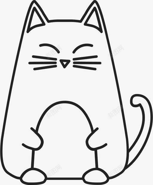 猫动物可爱图标svg_新图网 https://ixintu.com 动物 可爱 宠物 小猫 朋友 猫