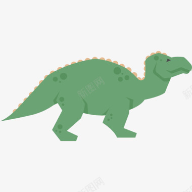 禽龙恐龙扁平图标图标