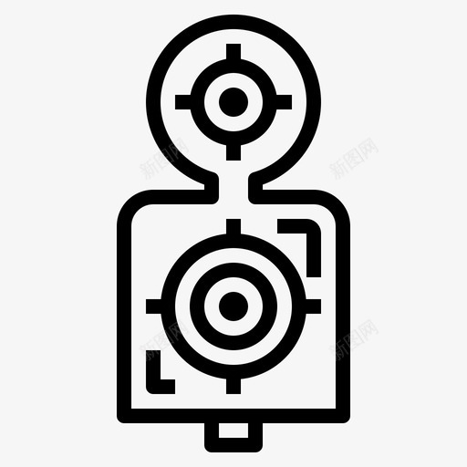 射击瞄准训练图标svg_新图网 https://ixintu.com 射击 瞄准 警察 训练