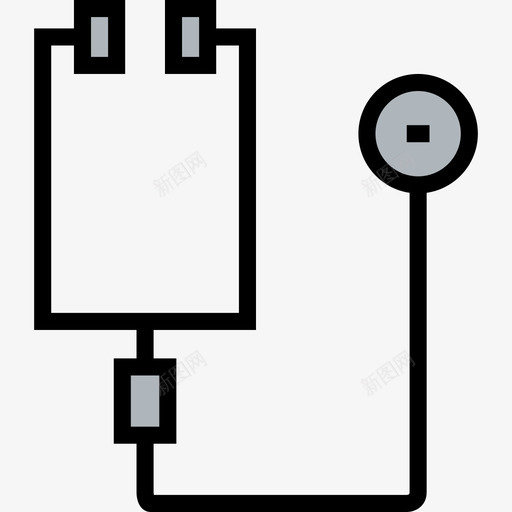 听诊器健康和医疗线性颜色图标svg_新图网 https://ixintu.com 健康和医疗 听诊器 线性颜色