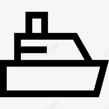 船舶运输收集直线运输图标图标