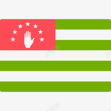 阿布哈兹国际旗帜长方形图标图标