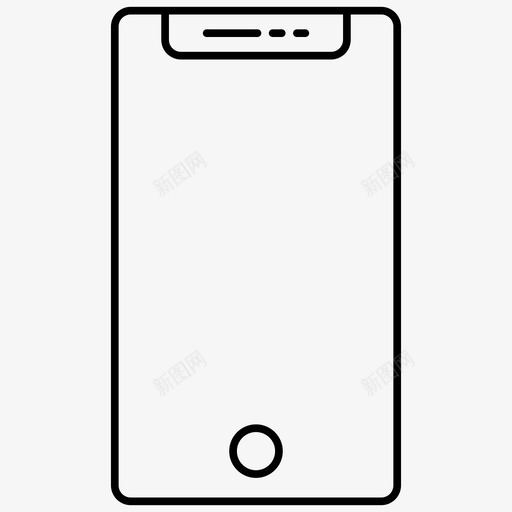 iphonenotch智能手机图标svg_新图网 https://ixintu.com iphone notch 智能手机 电子产品轮廓图标