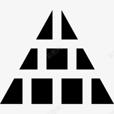 金字塔地标8填充图标图标