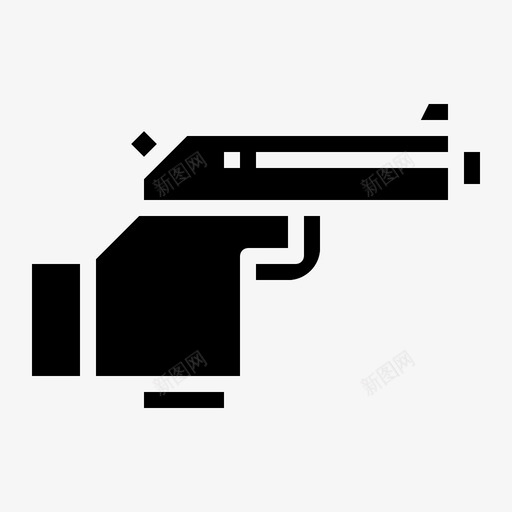 枪瞄准手枪图标svg_新图网 https://ixintu.com 射击 手枪 枪 武器 瞄准 黑手党