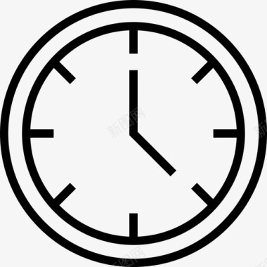 时钟时间和日期包概述2线性图标图标